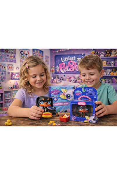 Cici Oyuncak Littlest Pet Shop Minişler LPS G7 #242 Dachshund Series 4 Siyah ...