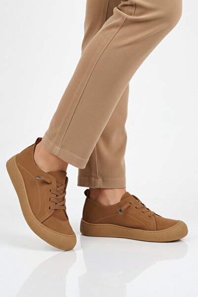 AYAKMOD Tan Genuine Leather Women's Casual Shoes 232 Z