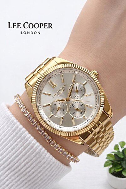 Lee Cooper Steel Strap Inside Functions Active 2 Year Warranty Women's Wristw...