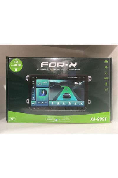 For-X XA-299T 4 RAM 64 HAFIZA 9 İNÇ WOLKWAGEN UYUMLU UNIVERSAL MULTİMEDYA CARPLAY ANDROİD AUTO IPS