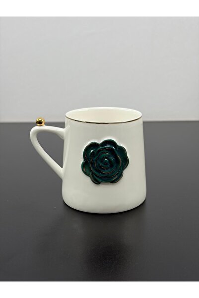 YzHome Acar White Porcelain Luxury Decor Rose Coffee Soft Drink Tea Cup Mug 2...