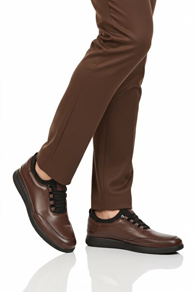 AYAKMOD Premium Brown Genuine Leather Anatomical Men's Casual Shoes 703 m