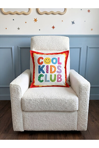 RahanDesign Cool Kids Club Dvostrana navlaka za jastuk od suede za dečiju sob...