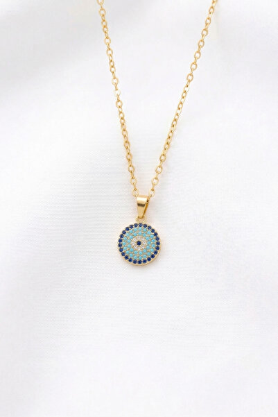 özgül takı ve tasarım قلادة نسائية من الفولاذ المقاوم للصدأ موديل نازار بونجو...