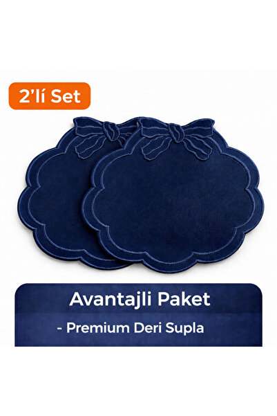 bilenkoza Deri Supla , çay kahve altlığı 2 li set fiyonk