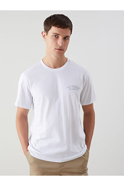 LC Waikiki RMZ GİYİM FARKIYA تي شيرت رجالي من القطن الممشط بأكمام قصيرة وياقة...