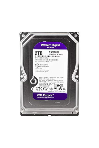 markentegra Purple Wd22Purz 2 Tb Ta 6Gb/S 7-24 Günlik Harddisk