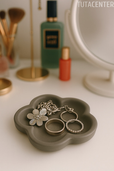 TUTACENTER Flower Design Jewelry Organizer Home Type Jewelry Stand