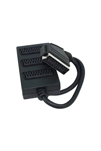 Sh Najma Elektromer 3'lü Scart Dağıtıcı (1 Erkek-3 Dişi Scart) Yeni
