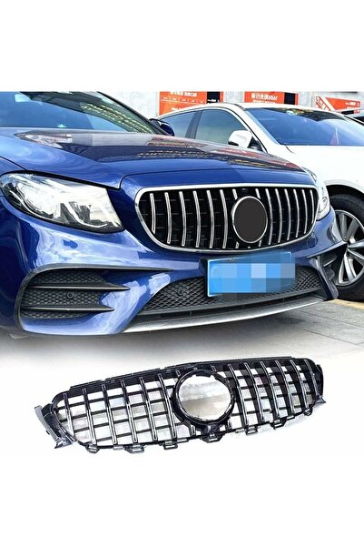 Genel Markalar Mercedes E-Class W213 E63 Ön Panjur Siyah Krom GTR Model 2016-...