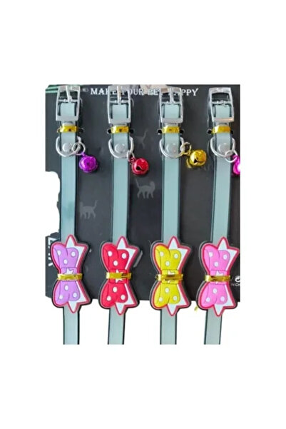 TakÇalıştır Ieg ™   Silicone Cat Collar with Ribbon and Bell
