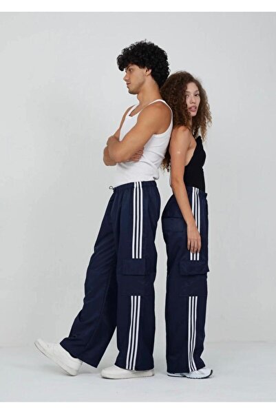 yesmoda Unisex Three Stripe Cargo Sweatpants