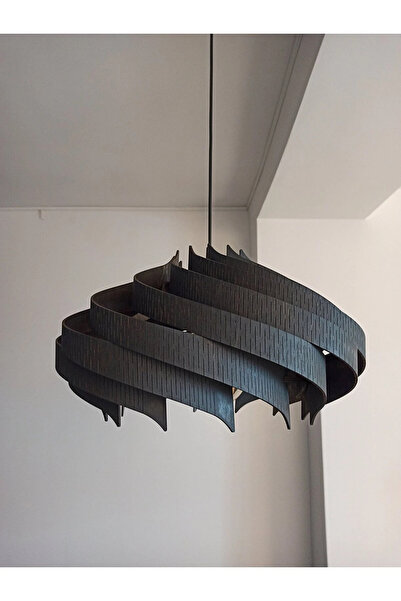 Luminars İstanbul 50cm Ahşap Bohem Avize - Rustik Sarkıt Aydınlatma