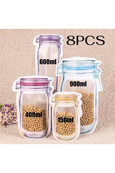 cc bin shihon Ziplock Storage Bags with a Tight Seal 4Multi-Size 8 Bags