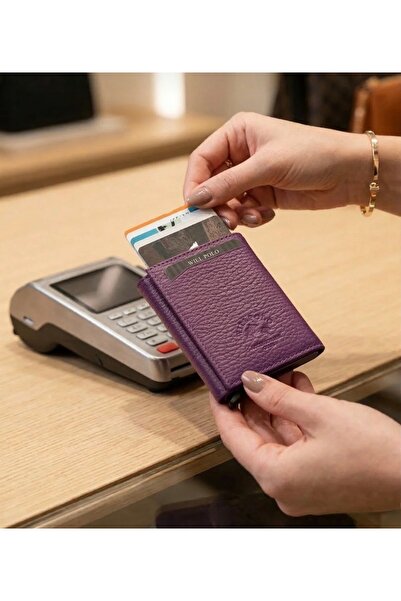 My Easy Shop Genuine Leather Willpolo Mechanism Card Holder Wallet