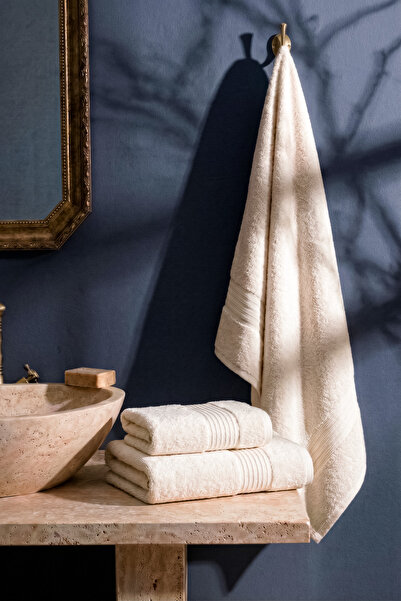 Perotti Softy 3-Piece Ecru Cotton Hand, Face and Bath Towel Set 30X50 - 50X85...