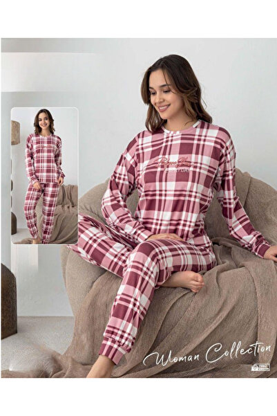 Modella Life Women's Seasonal Collared Buttoned Sofia Pajama Set