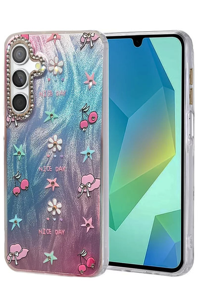 ZEMİRA HOME Newface Samsung Galaxy A14 4g Case Blade Mirrored Pattern Cover -...