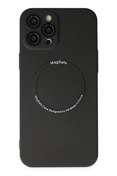 ZEMİRA HOME Newface iPhone 12 Pro Case Jack Magneticsafe Lens Silicone - Black