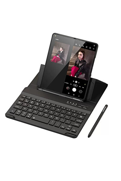 TeknoKapsül حافظة لوحة المفاتيح قابلة للطي من نيو فيس يونيفرسال - أسود