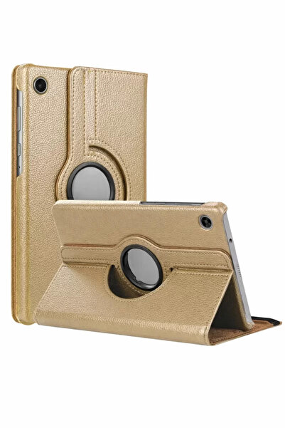 Beta Moda Hub حافظة جلدية جديدة لجهاز سامسونج جالاكسي تاب A11 360 - ذهبي