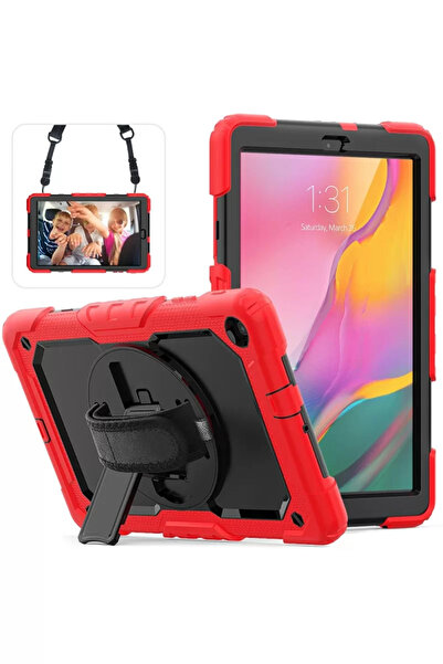 TeknoKapsül غطاء تابلت نيو فيس سامسونج جالاكسي T510 Tab A 10.1 - أحمر