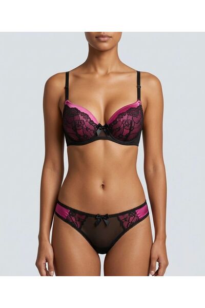 irem içgiyim Women's Underwire Padded Bra Set - 1 Pair of Transparent Straps ...