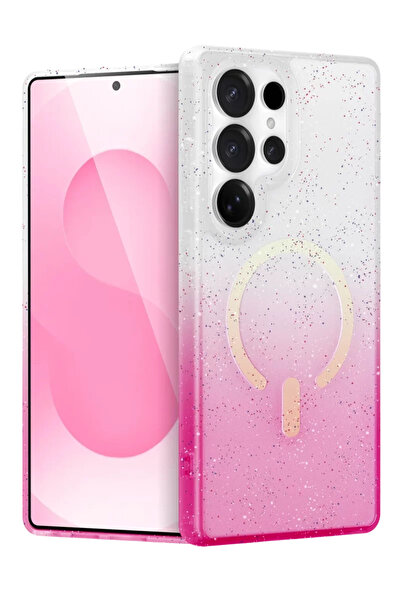 ZEMİRA HOME Newface Samsung Galaxy S25 Ultra Pummel Shiny Magsafe Case - Pink