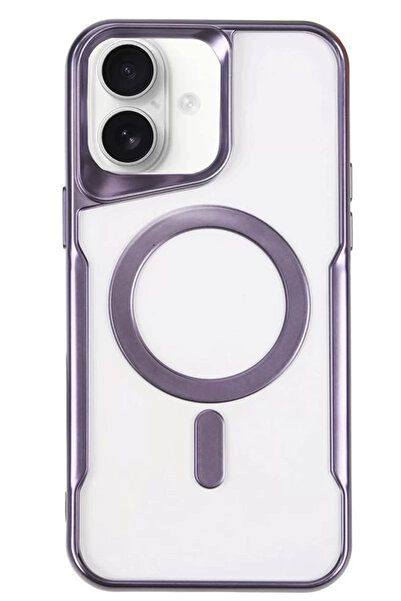 Generic Brand Newface iPhone 16 Case Boyi Magsafe Silicone Cover - Deep Purple