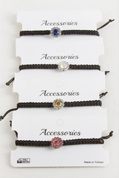 ZERO LAND Nrzsnt Flower Stone Macrame Braided Bracelet (211551) - Mi