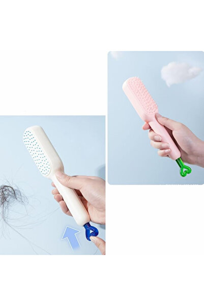 ZENCHES مشط الشعر - فرشاة شعر ذاتية التنظيف مع زر أوتوماتيكي