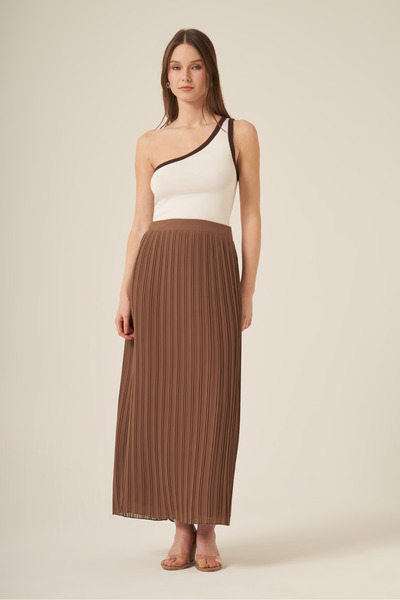 FTZ WOMEN Fusta plisată de damă Mink 31310