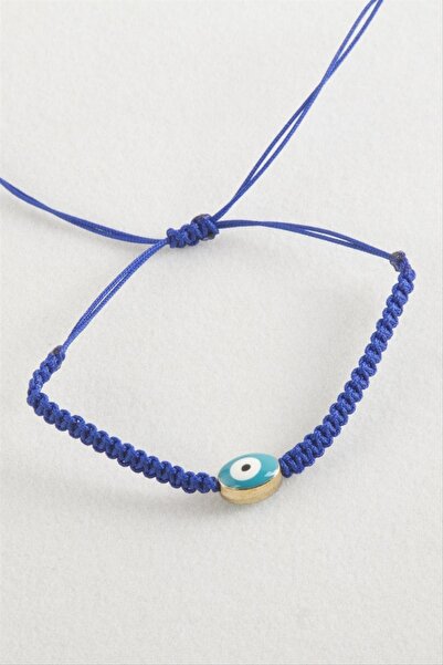 ZERO LAND Nrzsnt Oval Nazar Macrame Braided Bracelet (211601) - Red