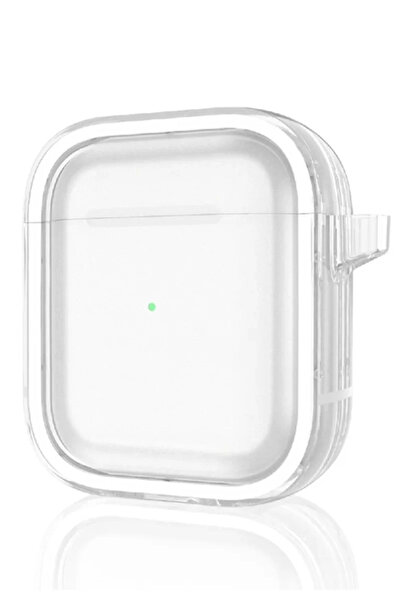 TeknoKapsül حافظة موفنشي الشفافة اللامعة لسماعات إيربودز 4 (الجيل الرابع) - أبيض