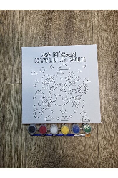 Ahi Shop ANNEME İLK HEDİYEM TUVAL BOYAMA SETİ ÇOCUK ANNE RESİM BOYA SETİ VE F...