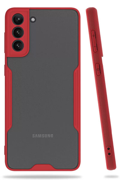 ZEMİRA HOME Newface Samsung Galaxy S21 Plus Case Platinum Silicone - Red