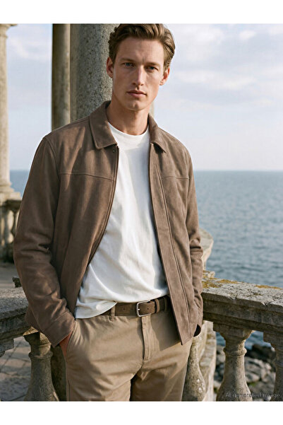 LC Waikiki I Standartkalıp Shirt Roba Collar Suede Men's Coat from Freezen Store