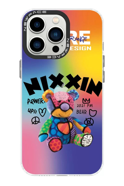 Beta Moda Hub نيوفايس حافظة ايفون 14 برو ماكس استوريل غطاء منقوش - استوريل - 11