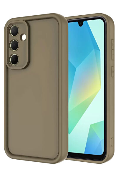 ZEMİRA HOME نيوفايس حافظة سامسونج جالاكسي A16 5G فييرا سيليكون - بني