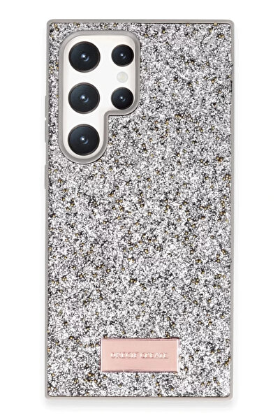 Beta Moda Hub غطاء سامسونج جالاكسي S23 الترا برايت لامع من ون جيف - فضي