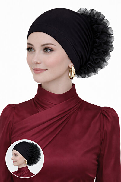 Ramellia Luxury Seamless Lycra Ruffled Bonnet Non-Slip Bonnet, Shawl Bonnet S...