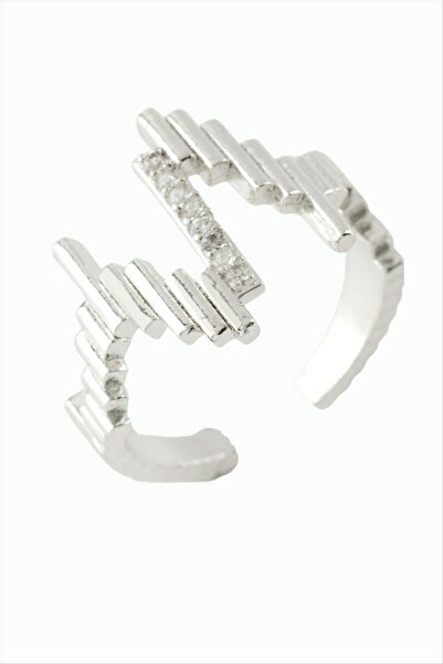 ZERO LAND خاتم NRZSNT مرصع بالأحجار الكريمة - (211002) لون فضي