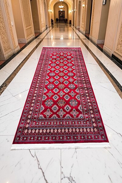 RAVZA HOME TURKMEN DESEN YOLLUK - KAYMAZ TABAN, YUMUŞAK DOKU, KOLAY TEMİZLENİR
