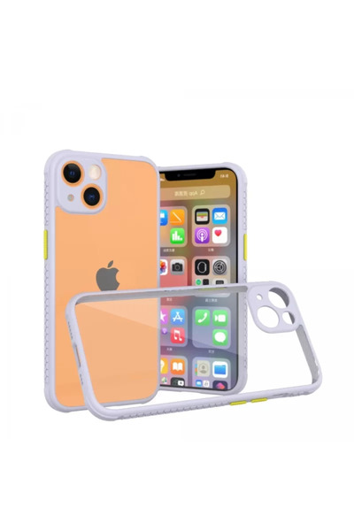 ZEMİRA HOME Newface iPhone 13 Mini Case Miami Transparent Silicone - Lilac