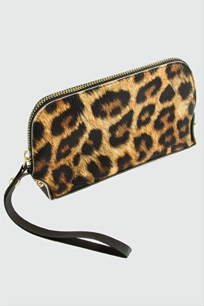 ZERO LAND Nrzsnt Leopard Rectangular Leather Wallet (211806) - Brown