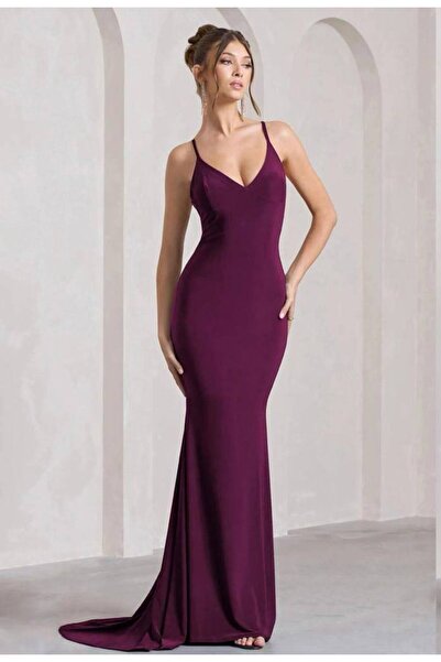 hipnoz butik Women's Backless Long Dress with Rope Straps