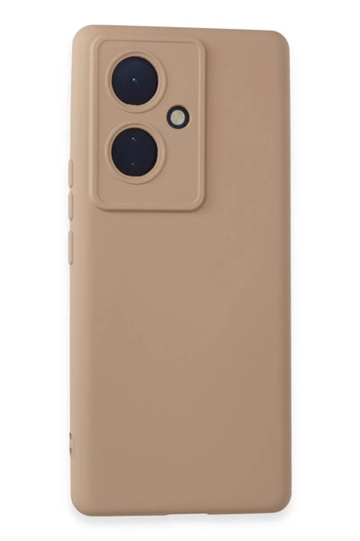 TeknoKapsül حافظة Newface Vivo V29 Lite من السيليكون المخملي الداخلي - بودرة