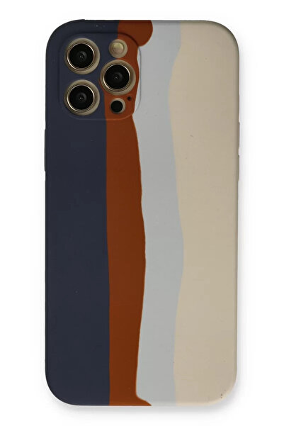 TeknoKapsül حافظة Newface لهاتف iPhone 12 Pro Max من السيليكون الرخامي - أزرق...