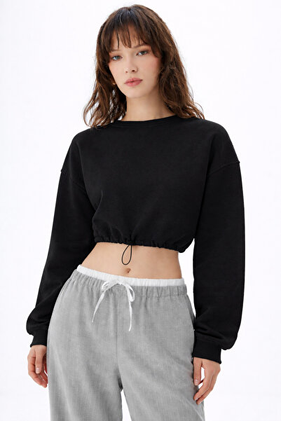 Lrscollection 3-Striped Sweatshirt with Belt Stopper