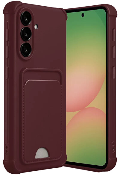 TeknoKapsül حافظة نيو فايس سامسونج جالاكسي A36 من السيليكون مع حامل بطاقات كي...